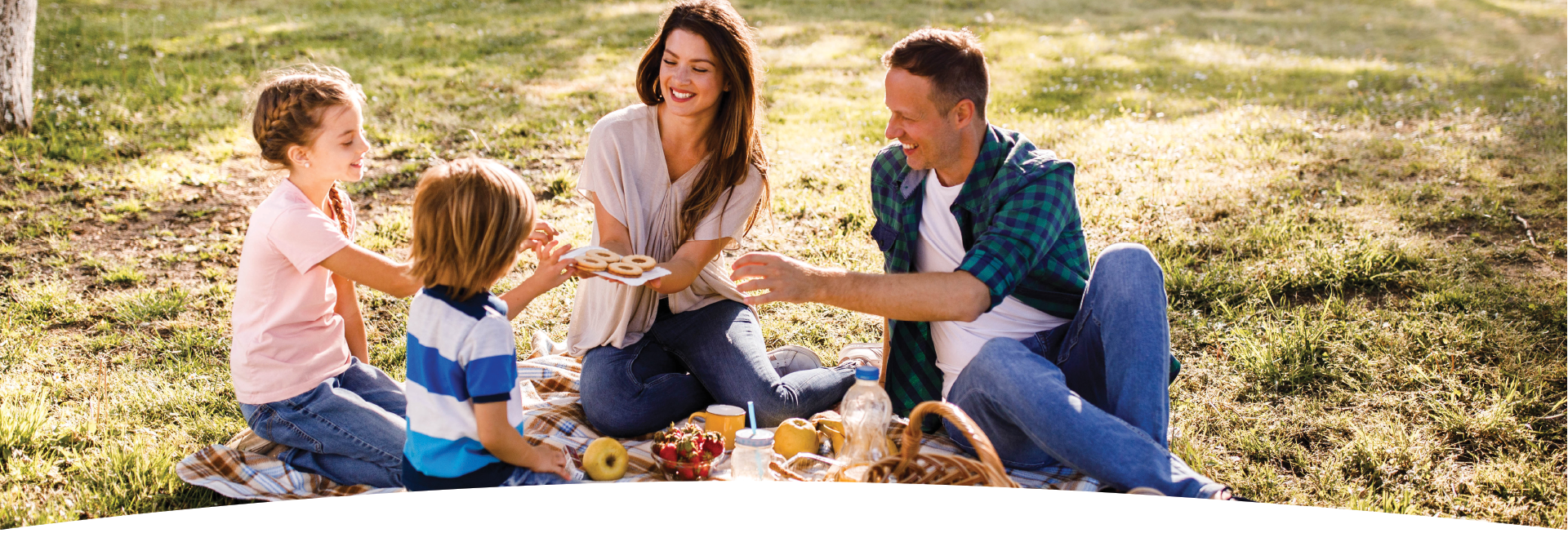 Atsipalaidavusi šeima gamtoje pietauja ir gerai leidžia laiką, nes jaučiasi saugūs. 